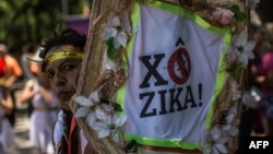 Peserta karnaval menyambut Olimpiade di Rio de Janeiro, Brazil membawa peringatan soal virus Zika (foto: dok).