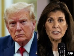 Kompilasi foto mantan presiden AS Donald Trump dan mantan Gubernur South Carolina Nikki Haley. (Foto: AFP)