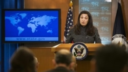 우즈라 제야 미 국무부 티베트 담당 특별조정관이 청사에서 브리핑하고 있다. (자료사진)