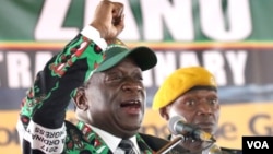 津巴布韦总统埃默森·姆南加古瓦（左）
