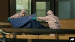 The scene on London Bridge in the aftermath of a reported shooting, Nov. 29, 2019, in this still image obtained from a social media video.
