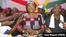 Safietou Lopez Zongo, porte-parole de la coalition à Ouagadougou, Burkina, le 28 mai 2017. (VOA/Issa Napon)