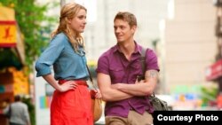 Greta Gerwig stars as Lola, with Joel Kinnaman as Luke, her reluctant fiancé, in 'Lola Versus.' (Myles Aronowitz)