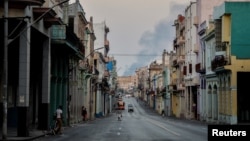 Jalanan yang sepi di Havana, Kuba, 25 Maret 2020. (Foto: dok).
