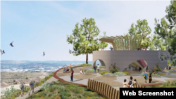 Скица од идниот изглед на рекреативниот парк, на местото на една од најголемите депонии во Калифорнија, Пуенте Хилс