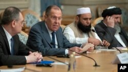 کنفرانس صلح افغانستان در مسکو با اشتراک نمایندگان طالبان و برخی از چهره های سیاسی افغانستان، نوامبر ۲۰۱۸ 