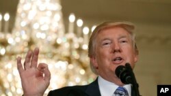 Shugaban Amurka Donald Trump ranar 17 ga watan Yuli, 2017, in Washington. 