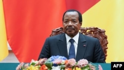 Le président camerounais Paul Biya à Beijing, Chine , le 22 mars 2018. / AFP PHOTO / POOL / Lintao Zhang