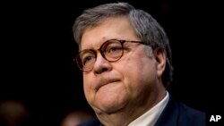 윌리엄 바 연방 법무장관 지명자가 15일 미 의회에서 열린 상원법사위 인준 청문회에 참석했다. 