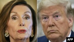 낸시 팰로시 미국 하원의장(왼쪽)이 도널드 트럼프 대통령(오른쪽)에 대한 탄핵을 추진할 것이라고 밝혔다.