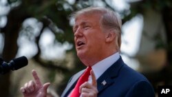 Le président Donald Trump lors d'une conférence de presse à Washington le 1er octobre 2018.