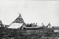 Group of Woodland Cree people, Fort George, James Bay, Quebec, 1893