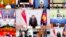 In this photo, Singaporean Foreign Minister Vivian Balakrishnan, center, speaks from Singapore during a videoconference on COVID-19 between ASEAN Foreign Ministers and U.S. Secretary of State Mike Pompeo on Thursday, April 23, 2020. (Singapore Ministry of Foreign Affairs via AP)