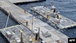 Pristanište na obali Gaze (Foto: CENTCOM) / AFP)