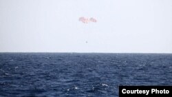 The privately-owned cargo spaceship Dragon returns to Earth Tuesday, after completing its mission at the International Space Station, Mar. 26, 2013. (SpaceX)