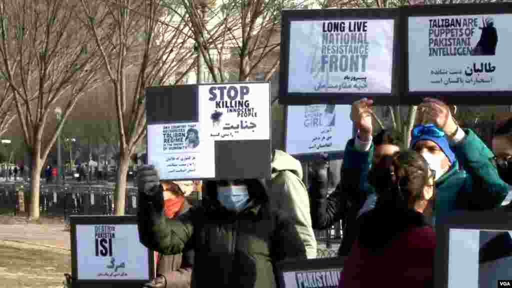 تظاهرات در شهر واشنگتن برای حمایت از زنان افغانستان و اعتراض به طالبان (یکشنبه ۱۰ بهمن)