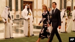 Jared Kushner et Ivanka Trump, Riyad, Arabie Saoudite, le 20 mai 2017. (AP Photo/Evan Vucci)