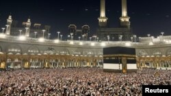 እስልምና እምነት ተከታዮች ዓመታዊው የሃጅ ሐይማኖታዊ ስርዓት ሳዑዲ አረብያ፣ መካ 