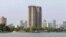FILE - View from the Taedong River of the construction of apartment buildings for faculty members of Kim Ch'aek University of Technology in this undated photo released by North Korea's Korean Central News Agency (KCNA) in Pyongyang, May 21, 2014. 