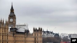 Gedung Parlemen Inggris di London, 10 Maret 2017. (Foto: AP)