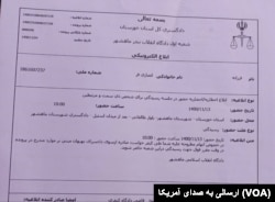 احضاریه دادگاه فرزانه انصاری‌فر