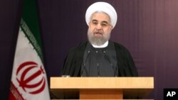 Presiden Iran Hassan Rouhani berpidato di Teheran, Iran (foto: dok).
