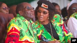 La femme du Président Mugabe Grace à Marondera, à 100 kilomètres d'Harare, le 2 juin 2017. 