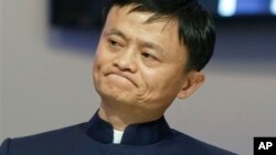 Jack Ma appears at a meeting in Davos, Switzerland earlier this year. He has answered questions about the company he started, Alibaba.