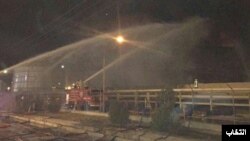 عکسی که سایت انتخاب از پایان مهار آتش منعکس کرده است. 