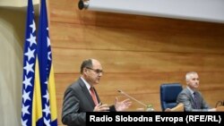 Bosnia and Herzegovina, Sarajevo, High Representative to Bosnia Christian Schmidt speaks in the Parliament of Bosnia on October 28th session, October 28, 2021