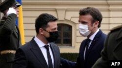Ukraina va Fransiya rahbarlari, Kiyev, 8-fevral, 2022 
