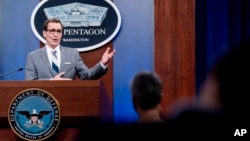جان کربی سخنگوی وزارت دفاع ایالات متحده در کنفرانس خبری روز چهارشنبه در پنتاگون