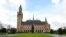 FILE - The building of the International Court of Justice (ICJ) is seen in The Hague, Netherlands, Dec. 9, 2019.