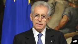 Italian Prime Minister Mario Monti. (file photo)