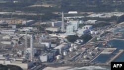 Foto yang diambil dari udara tampak Pembangkit Listrik Tenaga Nuklir (PLTN) Fukushima Daichi yang sudah rusak di Okuma, Prefektur Fukushima, 24 Agustus 2023. (Foto: Jiji Press/AFP)