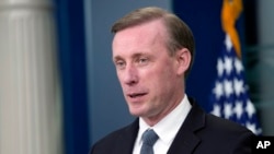 제이크 설리번 백악관 국가안보보좌관이 지난 13일 브리핑하고 있다. (자료사진)