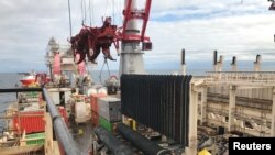 Postavljanje cevi za gasovod Severni tok 2 u Baltičkom moru, 13. septembra 2019. (Foto: Reuters/Stine Jacobsen)