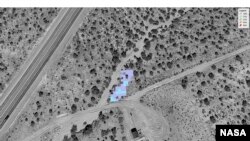 A methane plume observation by NASA's AVIRIS-NG spectrometer instrument. (NASA/JPL-Caltech)