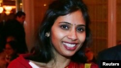 FILE - Devyani Khobragade, India's deputy consul general, attends a fundraiser event in Long Island, New York, Dec. 8, 2013.