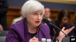Federal Reserve Chair Janet Yellen testifies on Capitol Hill in Washington, Nov. 4, 2015, at the House Financial Services Committee hearing on banking supervision and regulation.