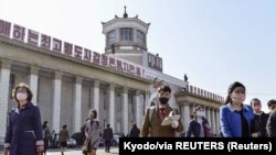 지난해 4월 북한 평양역.