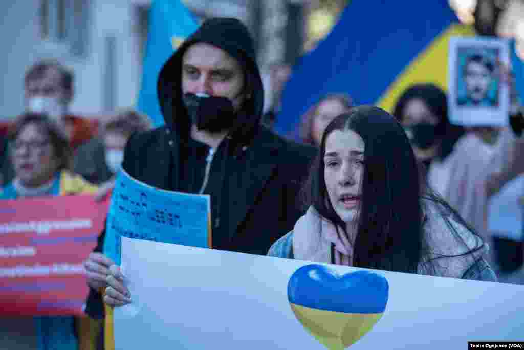 Rally for Ukrainian support in Skopje, North Macedonia