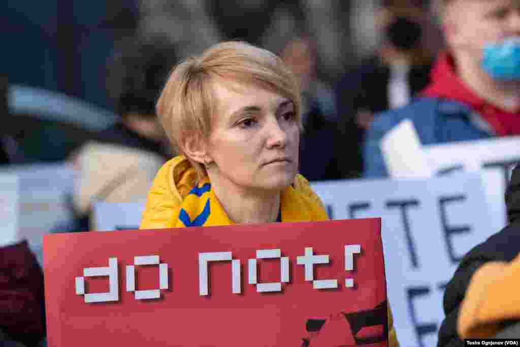 Rally for Ukrainian support in Skopje, North Macedonia
