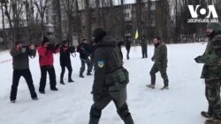 "ქართული ლეგიონი" უკრაინელ სამოქალაქო პირებს წვრთნის