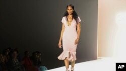 Fashion model Beverly Johnson walks the runway at the NYFW Fall/Winter 2022 Sergio Hudson fashion show at Spring Studios on Sunday, Feb. 13, 2022, in New York. (Photo by Andy Kropa/Invision/AP)