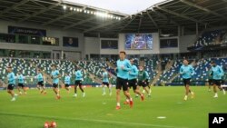 'Yan wasan Villareal suna atisaye