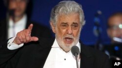 Placido Domingo lors d'un concert à Szeged, Hongrie, 28 août 2019.
