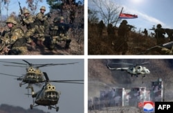 6일 북한군 서부지구에서 훈련을 진행하고 있다. 조선중앙통신이 다음날 공개한 사진들.