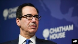 스티브 므누신 미국 재무장관.