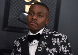 FILE - DaBaby arrives at the 62nd annual Grammy Awards at the Staples Center, Jan. 26, 2020, in Los Angeles.